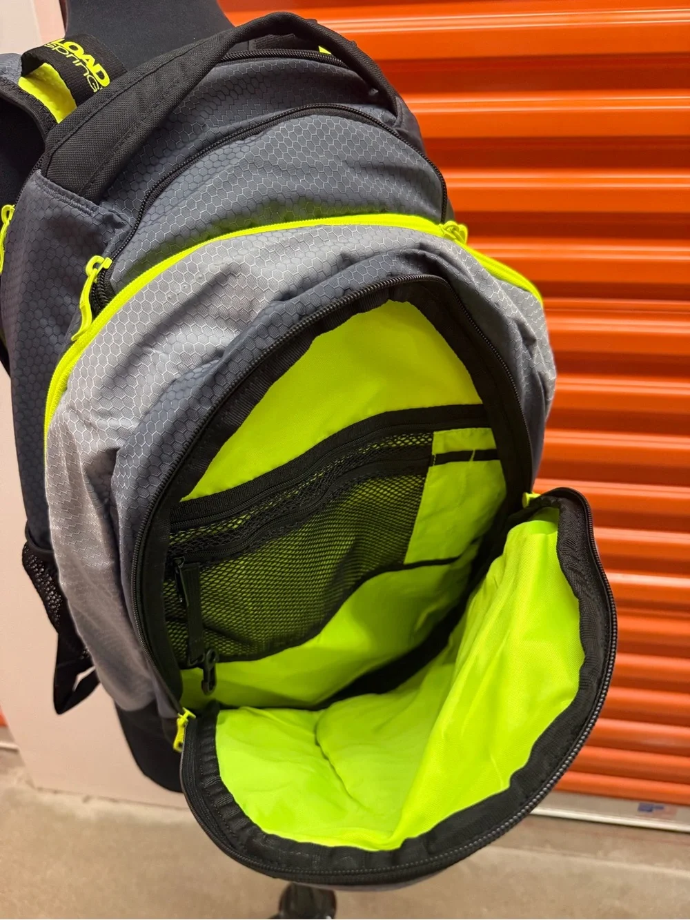 New Adidas Prime Men’s Gray and Neon Yellow Men's Performance Backpack